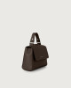 Orciani Sveva Soft mini leather handbag with strap Grained leather, Leather Chocolate