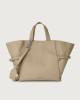 Orciani Fan Soft medium leather handbag Leather Sand