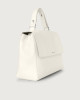 Orciani Sveva Soft large leather shoulder bag with strap Leather White