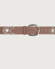 Orciani Micron leather belt with studs Leather Mauve