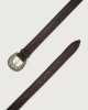 Orciani Bull Soft leather belt 3,2 cm Leather Chocolate