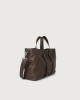 Orciani Chevrette leather weekender bag Leather Chocolate