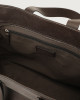Orciani Chevrette leather weekender bag Leather Chocolate