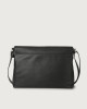 Orciani Chevrette leather messenger bag Leather Black