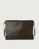 Orciani Artik leather messenger bag Leather Chocolate