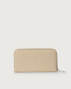 Orciani Zip around Soft leather wallet with RFID protection Leather Sand