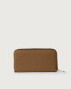 Orciani Zip around Soft leather wallet with RFID protection Grained leather Caramel