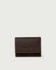 Orciani Soft leather wallet with RFID protectrion Embossed leather Chocolate