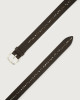 Orciani Frog leather belt with micro-studs Embossed leather Chocolate