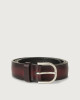 Orciani Saffiano Deep classic leather belt Leather Bordeaux