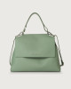 Orciani Sveva Soft medium leather shoulder bag with strap Leather Sage Green