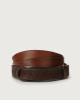 Orciani Bull Soft leather Nobuckle belt Leather Burnt