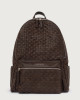 Laio Chevrette Woven leather backpack