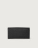 Orciani Soft leather wallet with RFID protection Grained leather Black