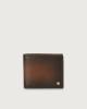 Orciani Micron Deep leather wallet with coin purse and RFID protection Leather Brown