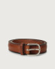 Orciani Bull Soft leather belt 3 cm Leather Cognac