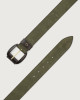 Orciani Nabucco nubuck leather belt 4,5 cm Leather, Nubuck Military Green