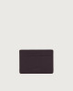 Orciani Micron Bicolor leather card holder Grained leather Chocolate