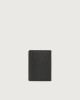 Orciani Micron hinge opening leather card holder Grained leather Black