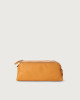 Orciani Micron leather shoe bag Grained leather Ocher