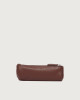 Orciani Micron leather key pouch Grained leather Cognac