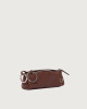 Orciani Micron leather key pouch Grained leather Cognac