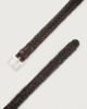 Orciani Masculine braided leather belt Leather Chocolate