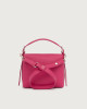 Orciani Nana Soft Small leather handbag with strap Grained leather Fuchsia