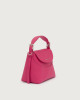 Orciani Nana Soft Small leather handbag with strap Grained leather Fuchsia