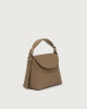 Orciani Nana Soft Small leather handbag with strap Grained leather Green