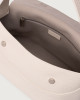 Orciani Nana Soft leather shoulder bag with strap Grained leather White