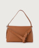 Orciani Nana Soft leather shoulder bag with strap Grained leather Honey