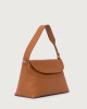 Orciani Nana Soft leather shoulder bag with strap Grained leather Honey