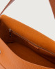 Orciani Nana Soft leather shoulder bag with strap Grained leather Honey