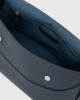 Orciani Nana Soft leather shoulder bag with strap Grained leather Navy