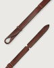 Orciani Bull Soft engraved leather Nobuckle belt Leather Brown