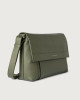 Orciani Micron dollar leather messenger bag Grained leather Olive green