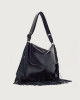 Orciani Diana Gotham Large shiny leather crossbody bag Patent leather Black