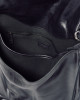 Orciani Diana Gotham Large shiny leather crossbody bag Patent leather Black