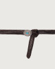 Orciani Masculine long tip leather belt 3 cm Leather Chocolate