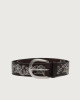 Orciani Bull Soft leather belt 3,5 cm Bull hide Chocolate