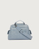 Orciani Sveva Stark Cargo Small leather handbag with strap Leather light blue