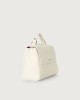 Orciani Sveva Soft Small leather handbag with shoulder strap Grained leather White