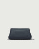 Orciani Gossip Soft grained leather clutch bag Grained leather Navy