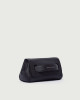 Orciani Gossip Soft grained leather clutch Grained leather Chocolate