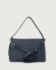 Orciani Nana Soft leather shoulder bag with strap Grained leather Navy
