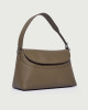 Orciani Nana Soft leather shoulder bag with strap Grained leather Green