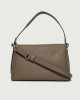 Orciani Nana Soft leather shoulder bag with strap Grained leather Green