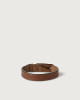 Orciani Bull leather Nobuckle bracelet with gold detail Leather Burnt