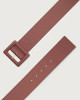 Orciani Soft high waist leather belt Grained leather Terracotta